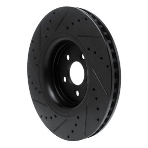 Ford Edge Brake Rotor (1) - Front Right - R1 Concepts - Drilled & Slotted - Black - `15-`21